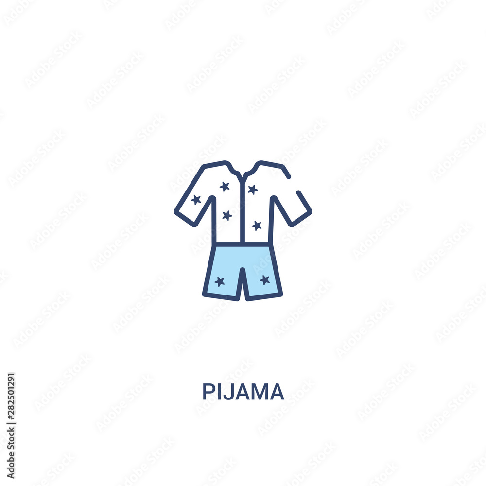 pijama concept 2 colored icon. simple line element illustration. outline blue pijama symbol. can be used for web and mobile ui/ux. pijama concept 2 colored icon. simple line element illustration. outline blue pijama symbol. can be used for web and mobile ui/ux.