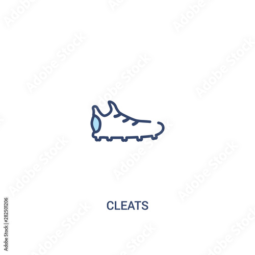 cleats concept 2 colored icon. simple line element illustration. outline blue cleats symbol. can be used for web and mobile ui/ux.