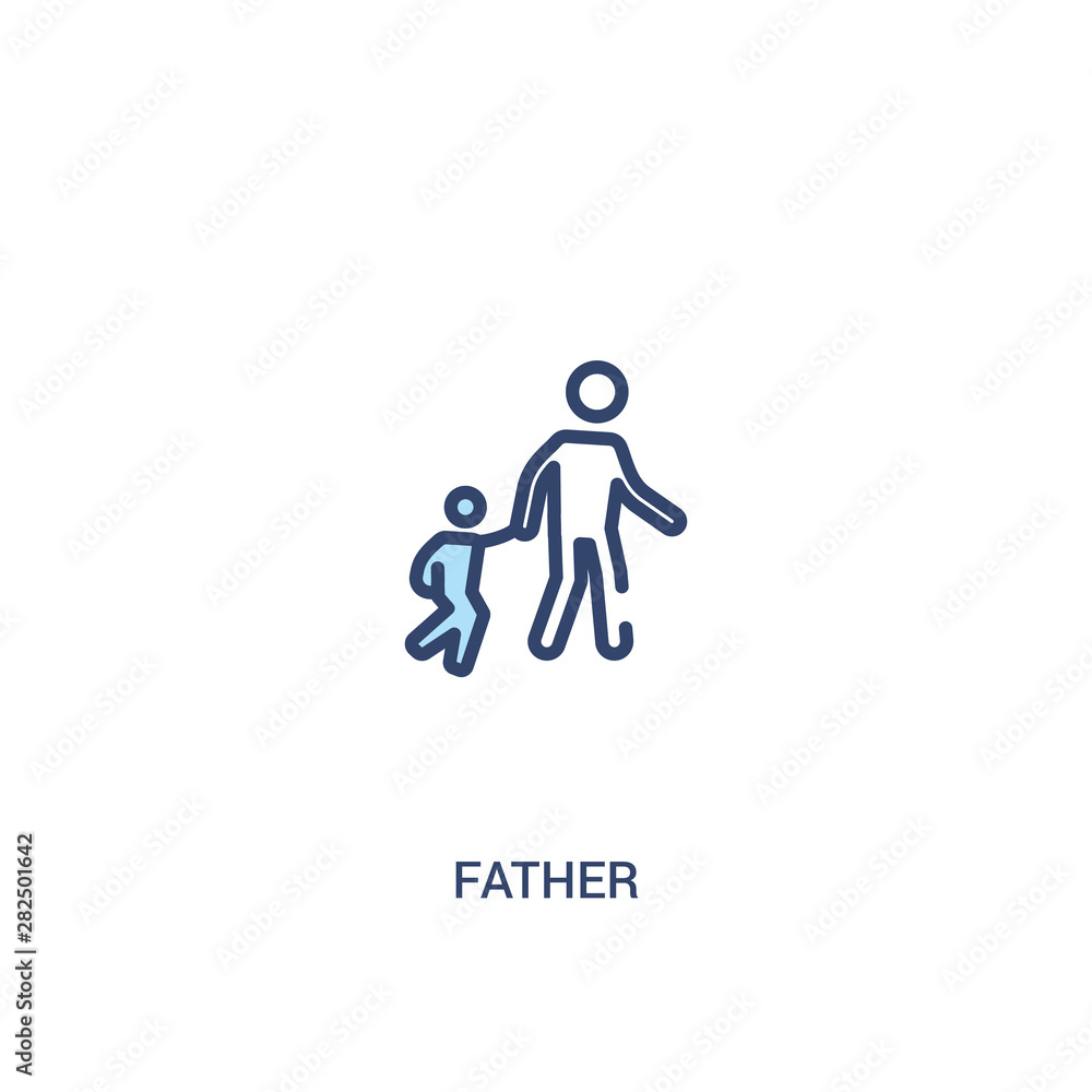 father concept 2 colored icon. simple line element illustration. outline blue father symbol. can be used for web and mobile ui/ux. father concept 2 colored icon. simple line element illustration. outline blue father symbol. can be used for web and mobile ui/ux.