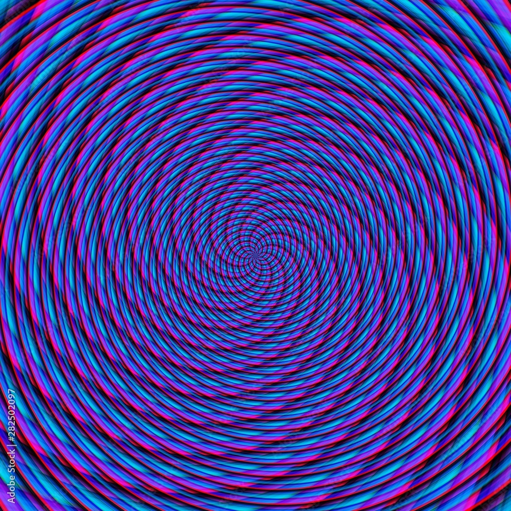 Fototapeta premium Abstract background illusion hypnotic illustration, rotation.