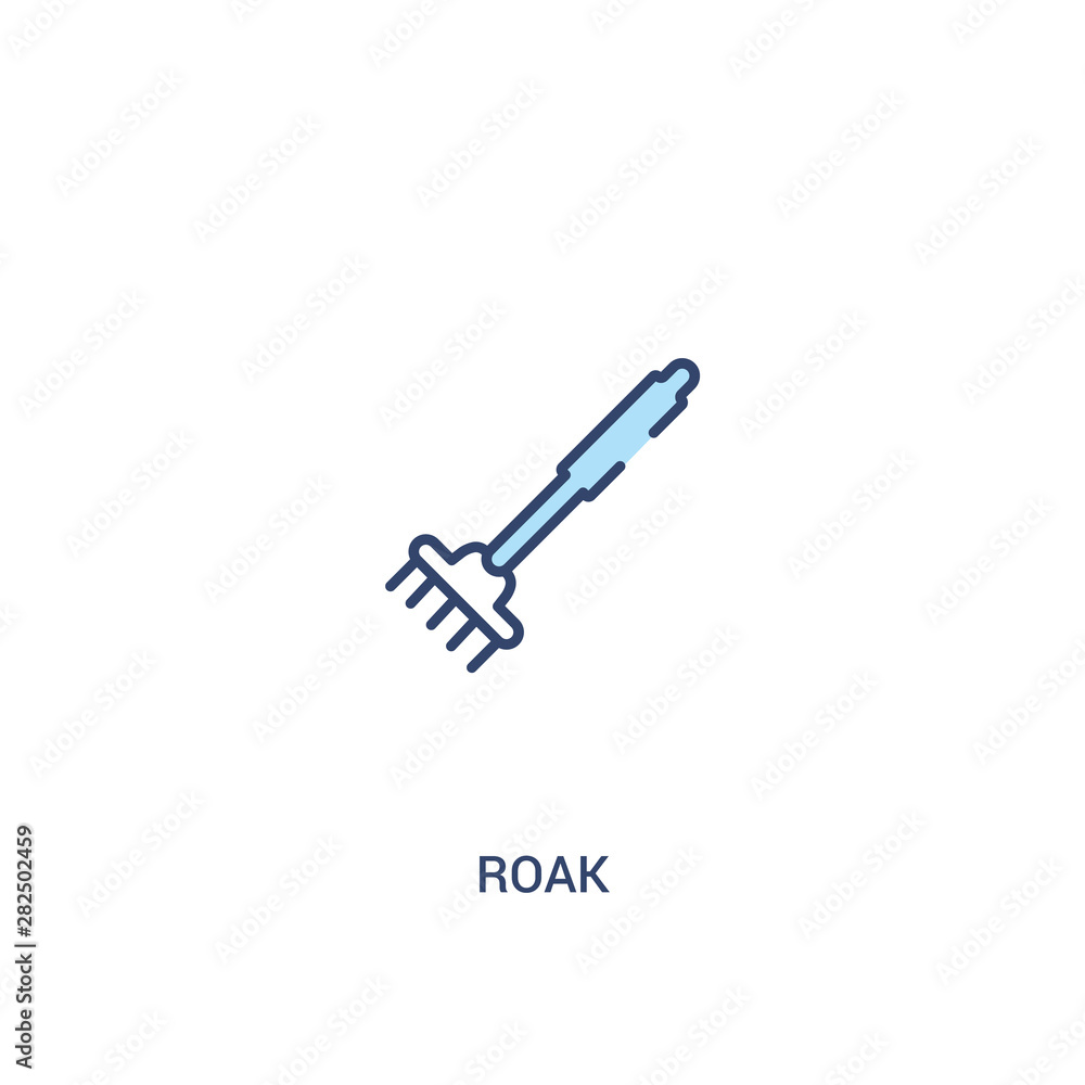roak concept 2 colored icon. simple line element illustration. outline blue roak symbol. can be used for web and mobile ui/ux. roak concept 2 colored icon. simple line element illustration. outline blue roak symbol. can be used for web and mobile ui/ux.