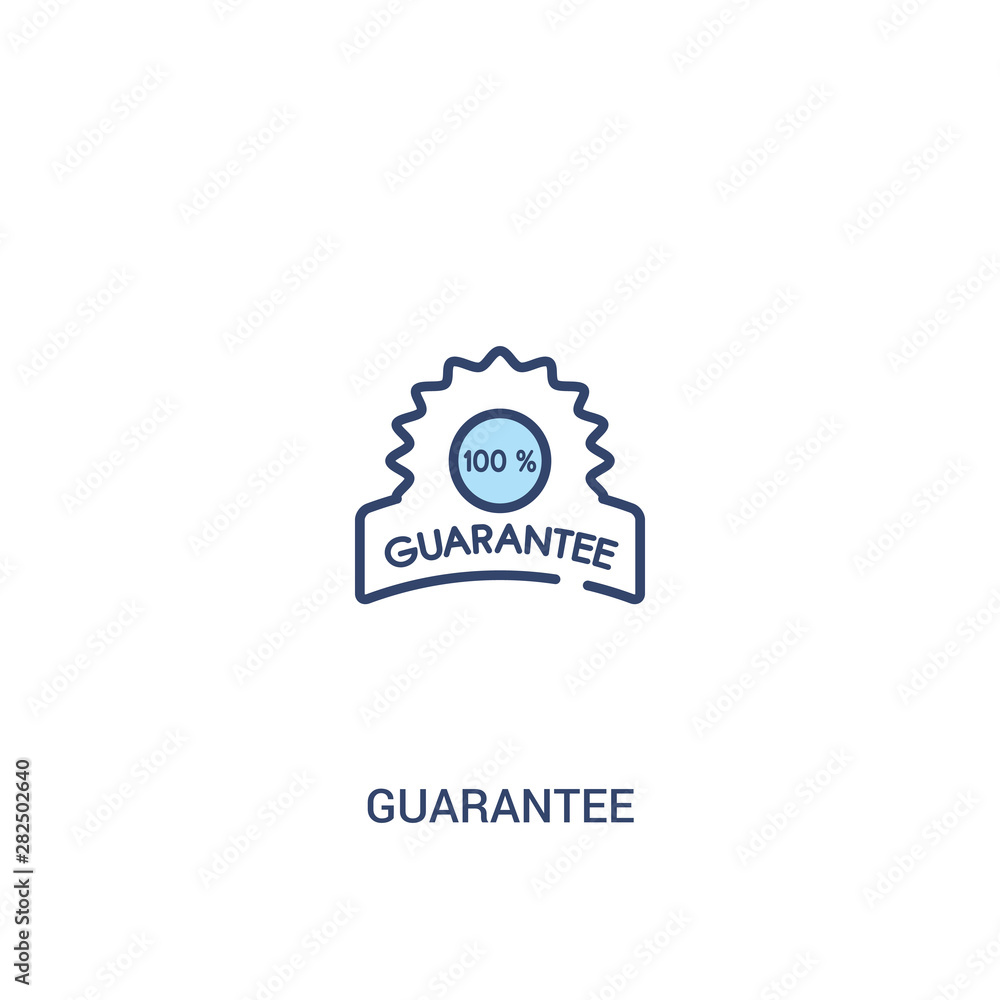 guarantee concept 2 colored icon. simple line element illustration. outline blue guarantee symbol. can be used for web and mobile ui/ux. guarantee concept 2 colored icon. simple line element illustration. outline blue guarantee symbol. can be used for web and mobile ui/ux.