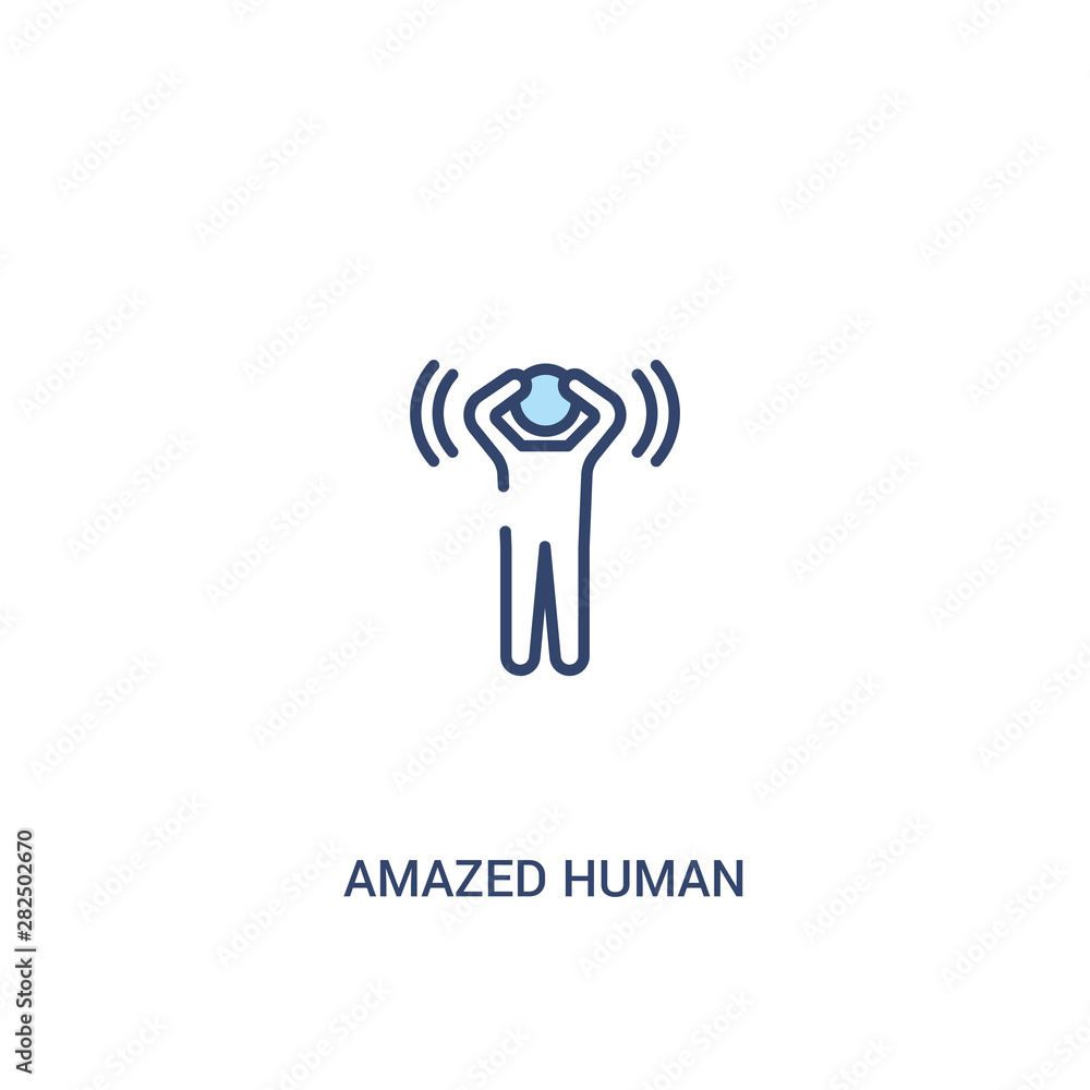 amazed human concept 2 colored icon. simple line element illustration. outline blue amazed human symbol. can be used for web and mobile ui/ux. amazed human concept 2 colored icon. simple line element illustration. outline blue amazed human symbol. can be used for web and mobile ui/ux.