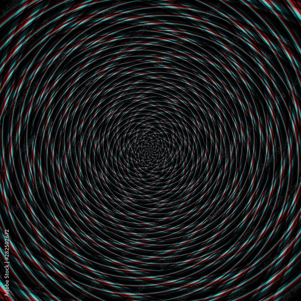 Illusion background spiral pattern zig-zag, illustration hypnotic.