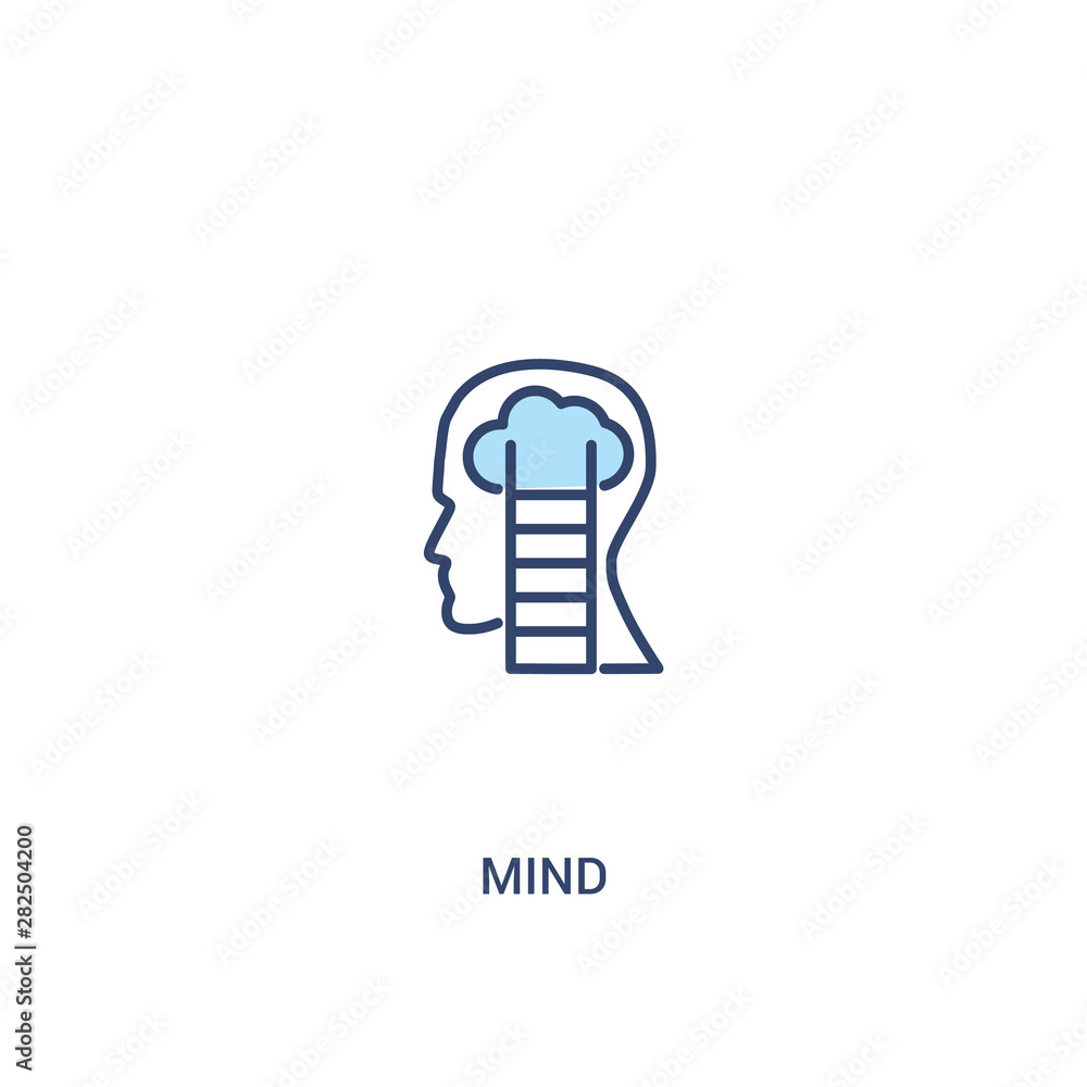 mind concept 2 colored icon. simple line element illustration. outline blue mind symbol. can be used for web and mobile ui/ux. mind concept 2 colored icon. simple line element illustration. outline blue mind symbol. can be used for web and mobile ui/ux.
