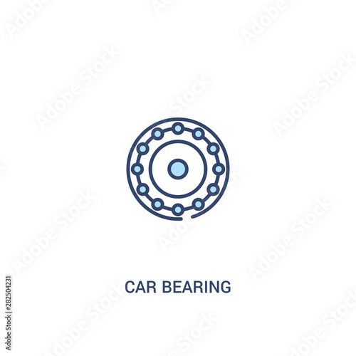 car bearing concept 2 colored icon. simple line element illustration. outline blue car bearing symbol. can be used for web and mobile ui/ux.