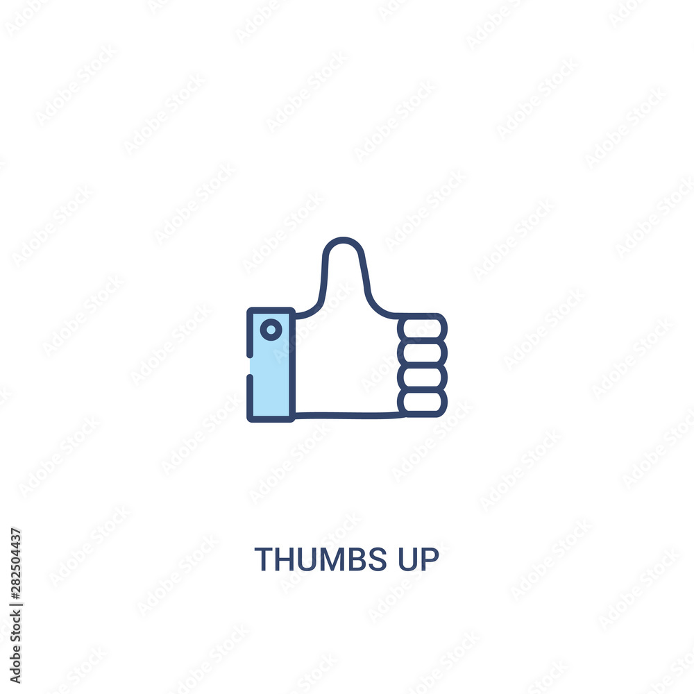 thumbs up concept 2 colored icon. simple line element illustration. outline blue thumbs up symbol. can be used for web and mobile ui/ux. thumbs up concept 2 colored icon. simple line element illustration. outline blue thumbs up symbol. can be used for web and mobile ui/ux.