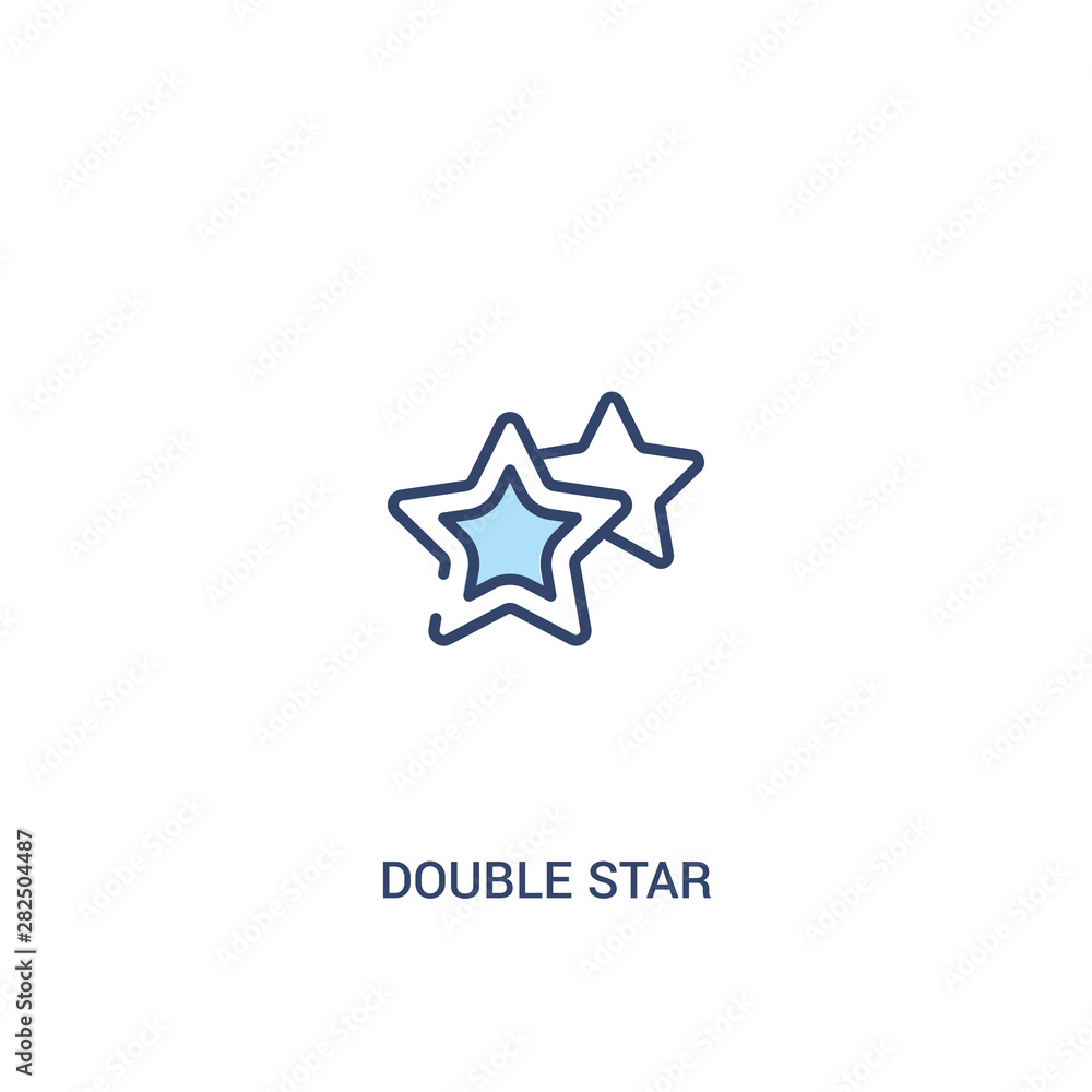 double star concept 2 colored icon. simple line element illustration. outline blue double star symbol. can be used for web and mobile ui/ux. double star concept 2 colored icon. simple line element illustration. outline blue double star symbol. can be used for web and mobile ui/ux.