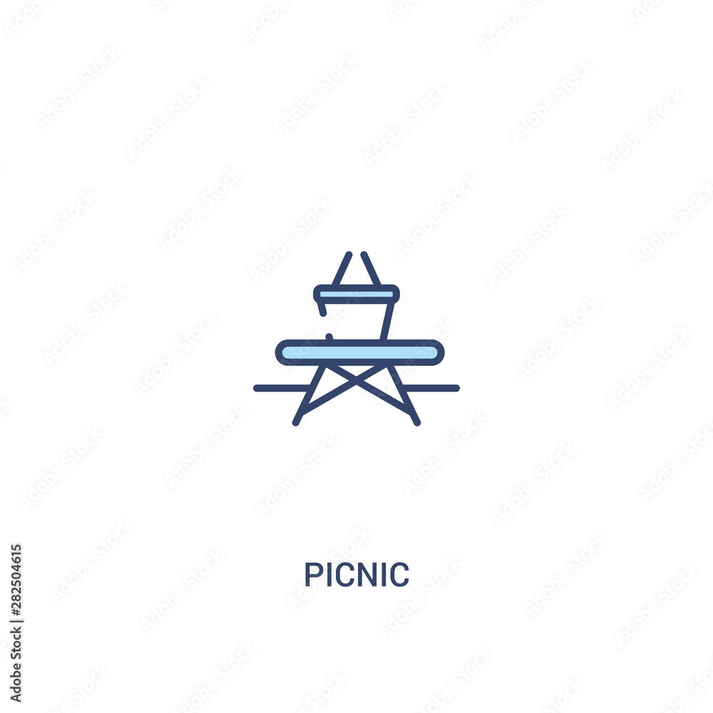 picnic concept 2 colored icon. simple line element illustration. outline blue picnic symbol. can be used for web and mobile ui/ux. picnic concept 2 colored icon. simple line element illustration. outline blue picnic symbol. can be used for web and mobile ui/ux.