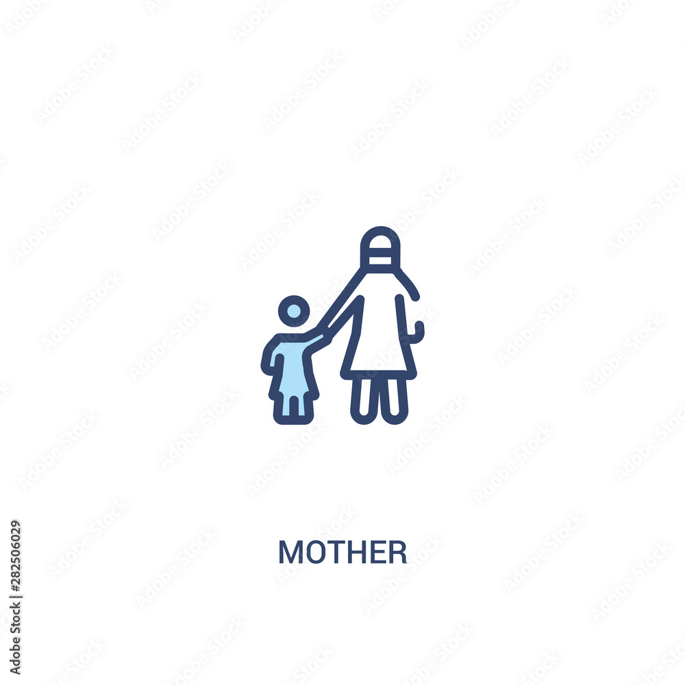 mother concept 2 colored icon. simple line element illustration. outline blue mother symbol. can be used for web and mobile ui/ux. mother concept 2 colored icon. simple line element illustration. outline blue mother symbol. can be used for web and mobile ui/ux.