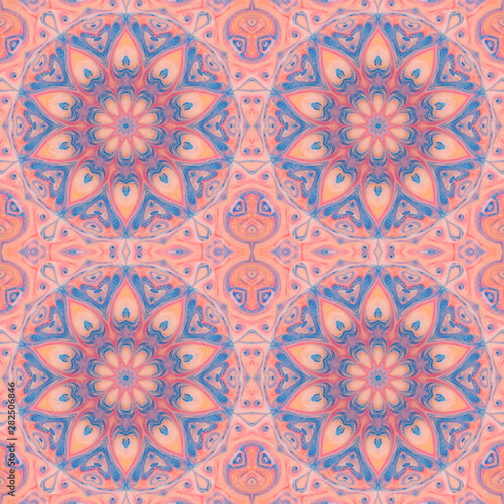 Abstract seamless geometrical pattern. Colorful vintage background texture.
