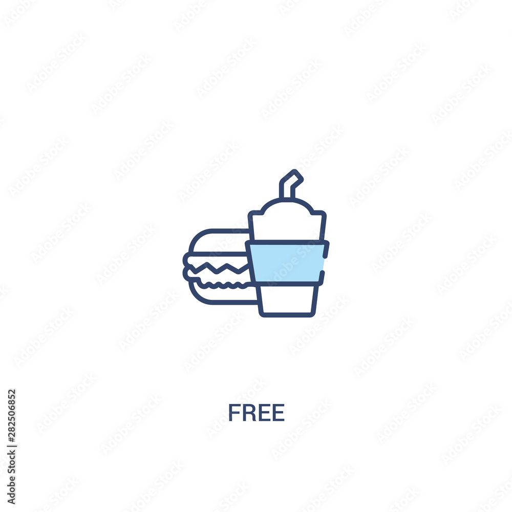 free concept 2 colored icon. simple line element illustration. outline blue free symbol. can be used for web and mobile ui/ux. free concept 2 colored icon. simple line element illustration. outline blue free symbol. can be used for web and mobile ui/ux.