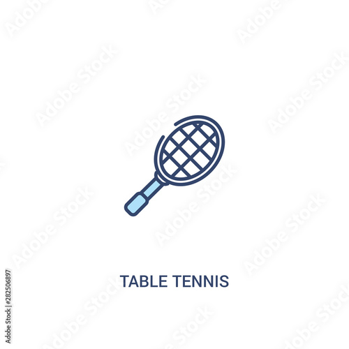table tennis concept 2 colored icon. simple line element illustration. outline blue table tennis symbol. can be used for web and mobile ui/ux.