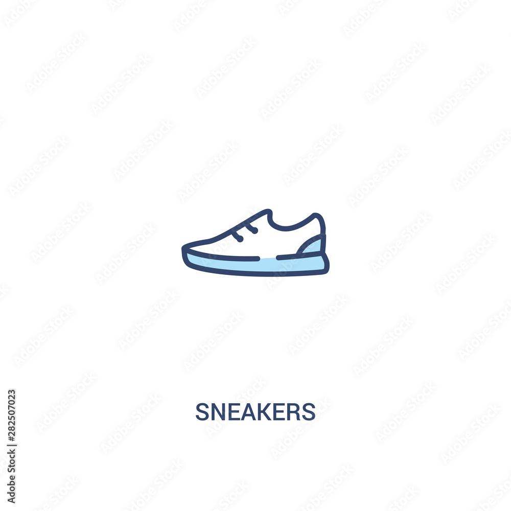 sneakers concept 2 colored icon. simple line element illustration. outline blue sneakers symbol. can be used for web and mobile ui/ux. sneakers concept 2 colored icon. simple line element illustration. outline blue sneakers symbol. can be used for web and mobile ui/ux.