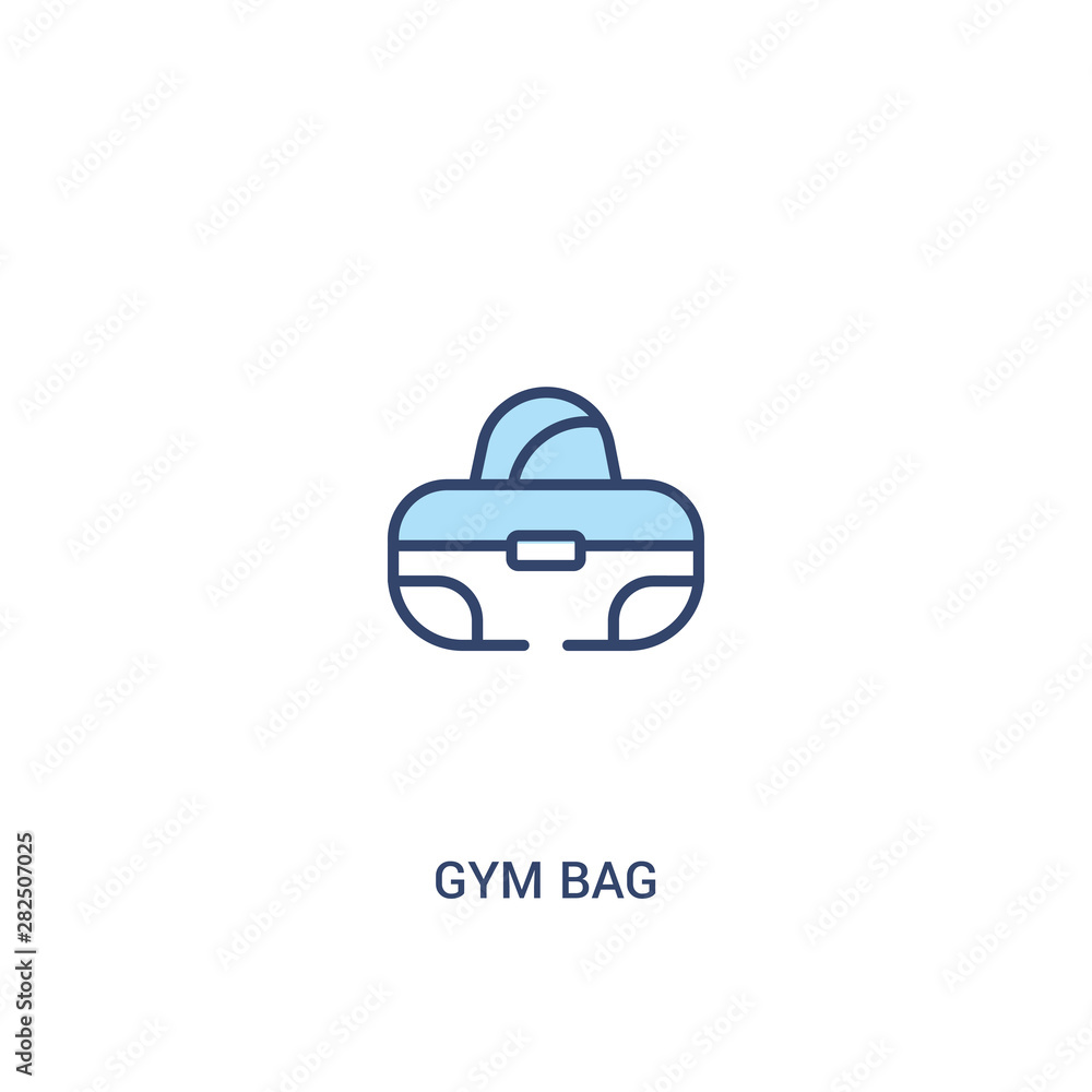 gym bag concept 2 colored icon. simple line element illustration. outline blue gym bag symbol. can be used for web and mobile ui/ux. gym bag concept 2 colored icon. simple line element illustration. outline blue gym bag symbol. can be used for web and mobile ui/ux.