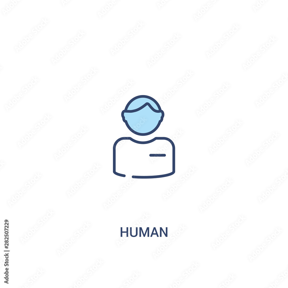 human concept 2 colored icon. simple line element illustration. outline blue human symbol. can be used for web and mobile ui/ux. human concept 2 colored icon. simple line element illustration. outline blue human symbol. can be used for web and mobile ui/ux.