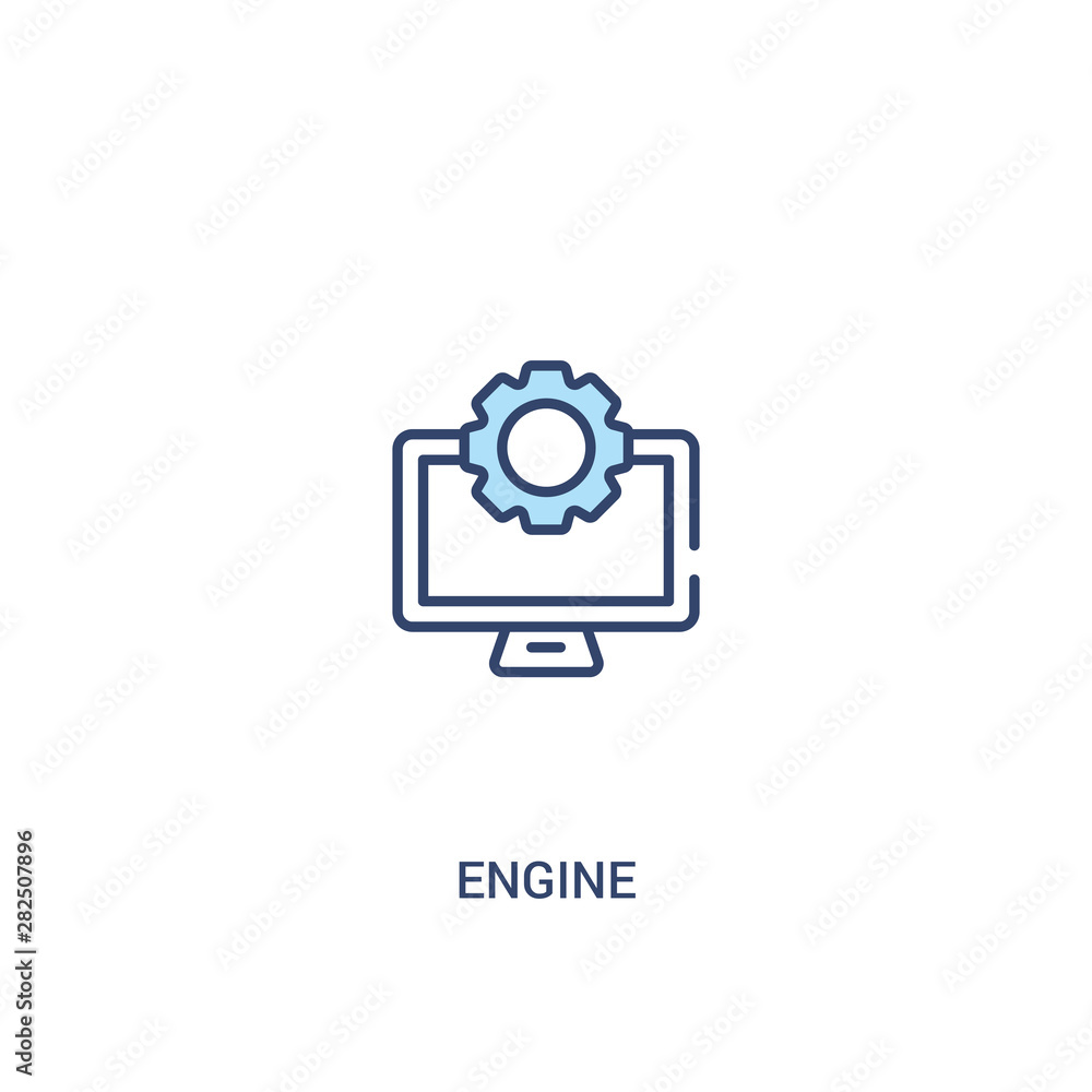 engine concept 2 colored icon. simple line element illustration. outline blue engine symbol. can be used for web and mobile ui/ux. engine concept 2 colored icon. simple line element illustration. outline blue engine symbol. can be used for web and mobile ui/ux.