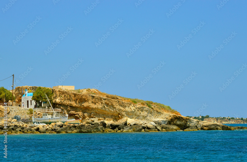 Hersonissos coast in Crete