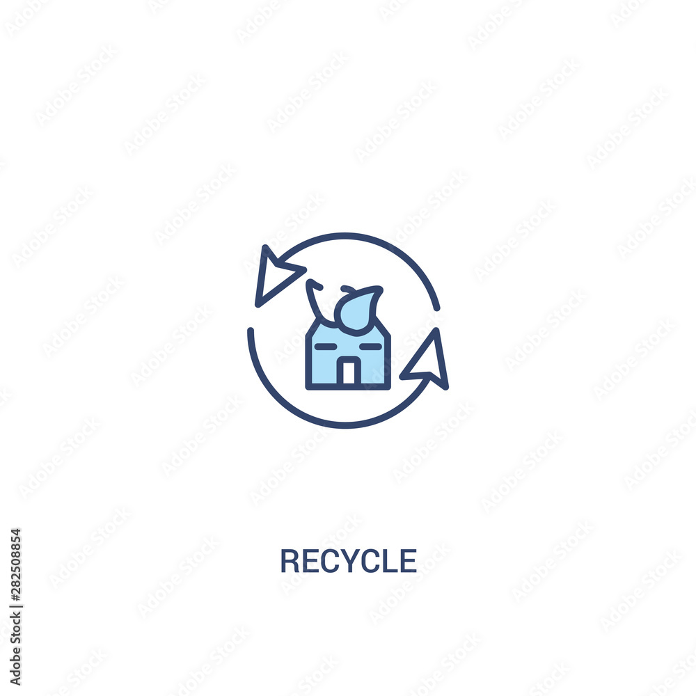 recycle concept 2 colored icon. simple line element illustration. outline blue recycle symbol. can be used for web and mobile ui/ux. recycle concept 2 colored icon. simple line element illustration. outline blue recycle symbol. can be used for web and mobile ui/ux.