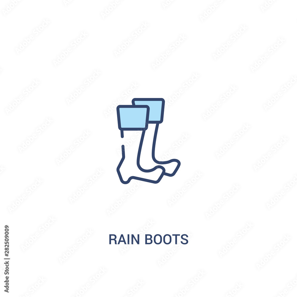 rain boots concept 2 colored icon. simple line element illustration. outline blue rain boots symbol. can be used for web and mobile ui/ux. rain boots concept 2 colored icon. simple line element illustration. outline blue rain boots symbol. can be used for web and mobile ui/ux.