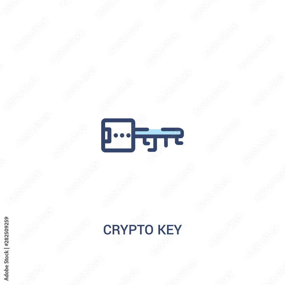 crypto key concept 2 colored icon. simple line element illustration. outline blue crypto key symbol. can be used for web and mobile ui/ux. crypto key concept 2 colored icon. simple line element illustration. outline blue crypto key symbol. can be used for web and mobile ui/ux.