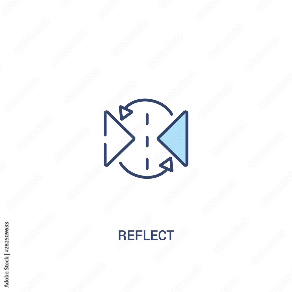 reflect concept 2 colored icon. simple line element illustration. outline blue reflect symbol. can be used for web and mobile ui/ux. reflect concept 2 colored icon. simple line element illustration. outline blue reflect symbol. can be used for web and mobile ui/ux.
