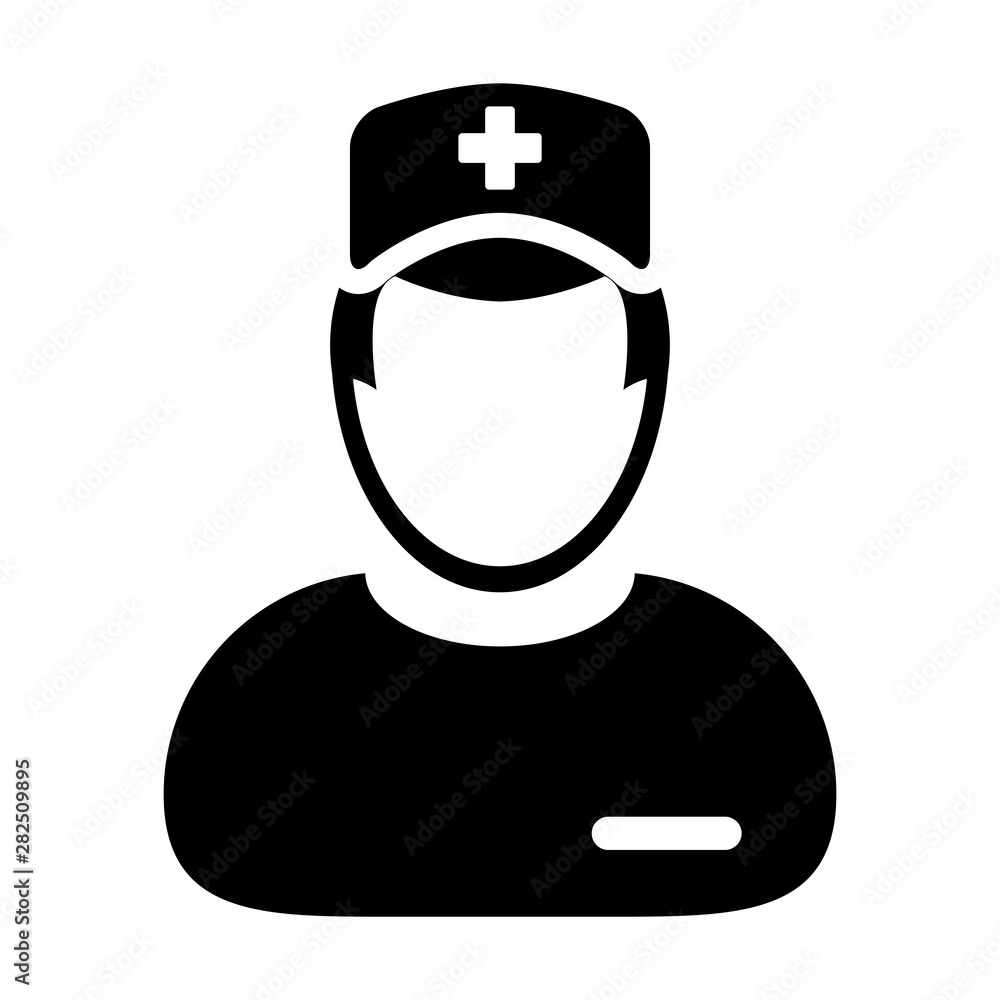 Medical consultant icon vector male person profile avatar with a stethoscope for treatment in a glyph pictogram illustration Medical consultant icon vector male person profile avatar with a stethoscope for treatment in a glyph pictogram illustration