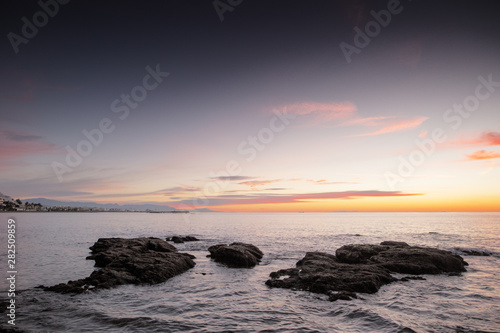 Fototapeta Naklejka Na Ścianę i Meble -  sunrise over the sea in spain
