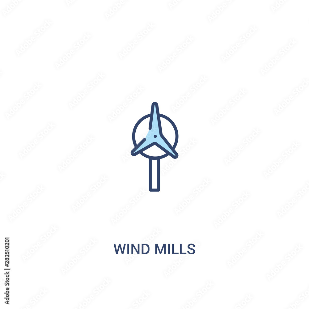wind mills concept 2 colored icon. simple line element illustration. outline blue wind mills symbol. can be used for web and mobile ui/ux. wind mills concept 2 colored icon. simple line element illustration. outline blue wind mills symbol. can be used for web and mobile ui/ux.