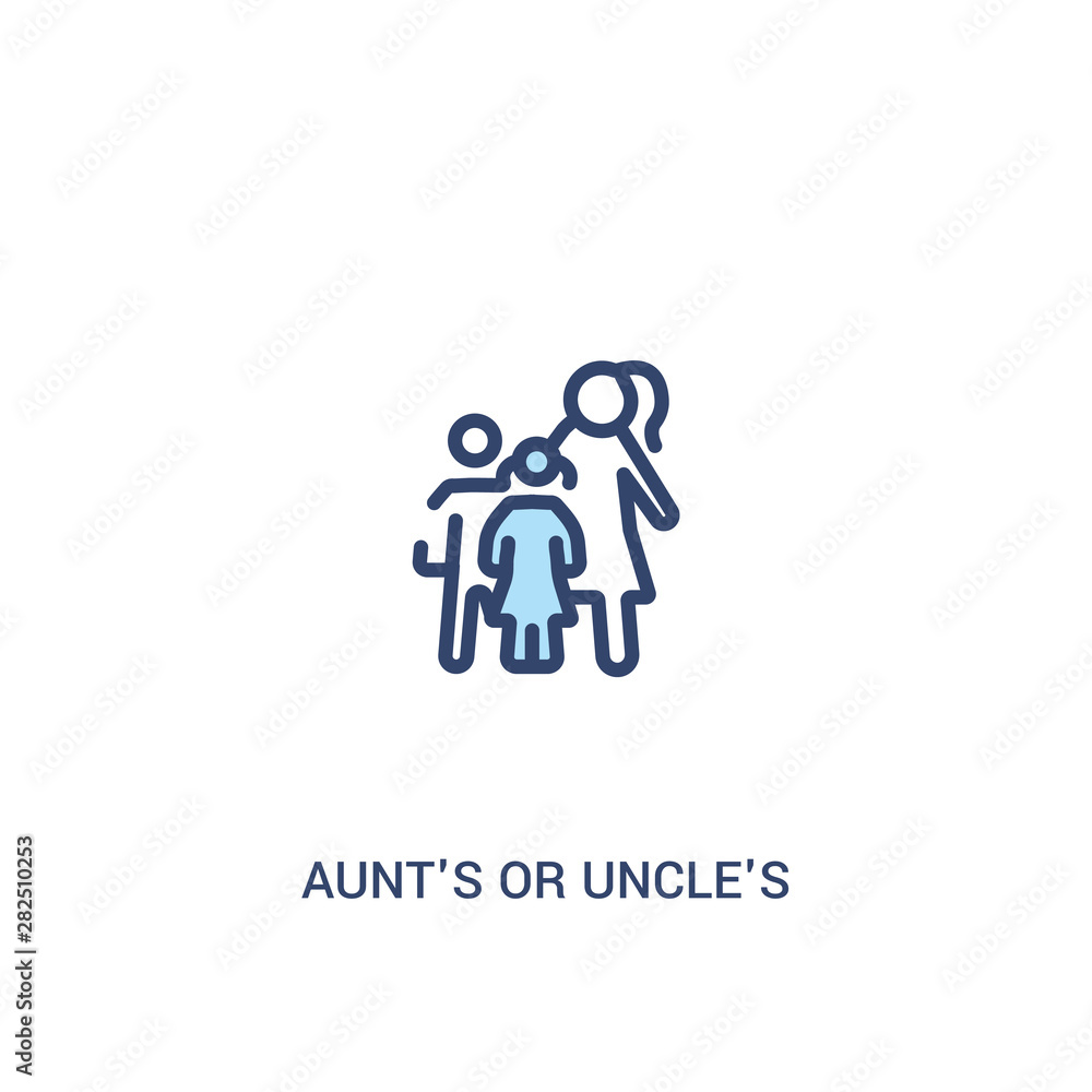 aunt's or uncle's child concept 2 colored icon. simple line element illustration. outline blue aunt's or uncle's child symbol. can be used for web and mobile ui/ux. aunt's or uncle's child concept 2 colored icon. simple line element illustration. outline blue aunt's or uncle's child symbol. can be used for web and mobile ui/ux.