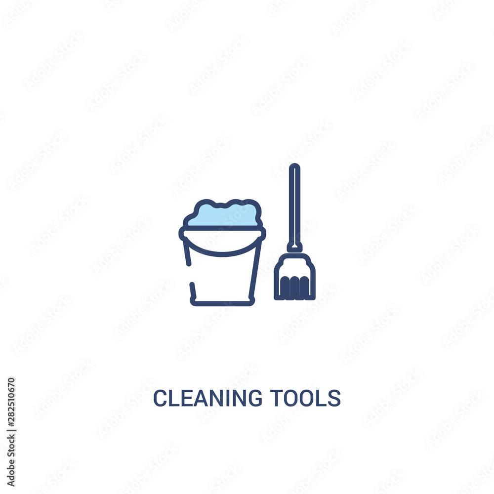 cleaning tools concept 2 colored icon. simple line element illustration. outline blue cleaning tools symbol. can be used for web and mobile ui/ux. cleaning tools concept 2 colored icon. simple line element illustration. outline blue cleaning tools symbol. can be used for web and mobile ui/ux.
