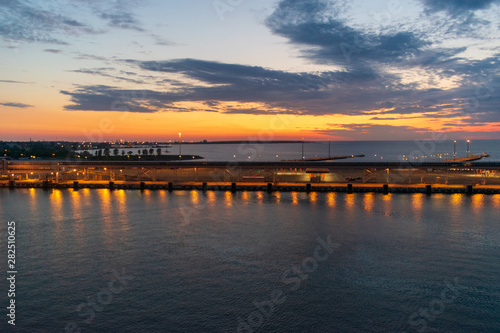 Sunset at the port © Steven Clough
