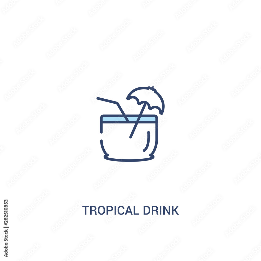 tropical drink concept 2 colored icon. simple line element illustration. outline blue tropical drink symbol. can be used for web and mobile ui/ux. tropical drink concept 2 colored icon. simple line element illustration. outline blue tropical drink symbol. can be used for web and mobile ui/ux.
