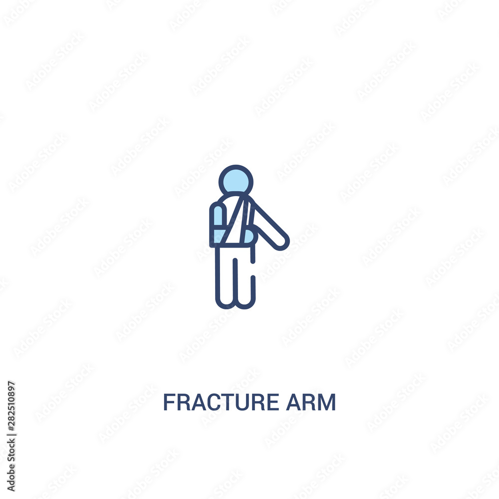 fracture arm concept 2 colored icon. simple line element illustration. outline blue fracture arm symbol. can be used for web and mobile ui/ux. fracture arm concept 2 colored icon. simple line element illustration. outline blue fracture arm symbol. can be used for web and mobile ui/ux.