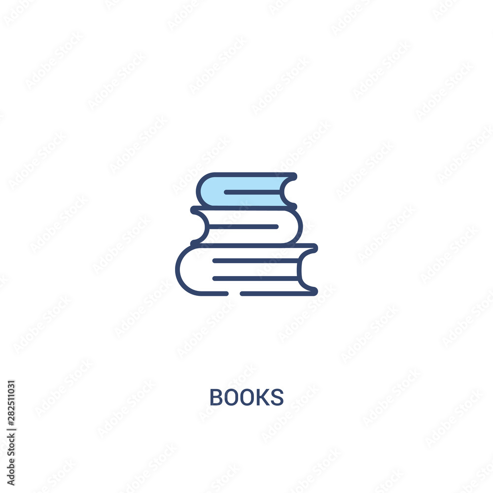 books concept 2 colored icon. simple line element illustration. outline blue books symbol. can be used for web and mobile ui/ux. books concept 2 colored icon. simple line element illustration. outline blue books symbol. can be used for web and mobile ui/ux.