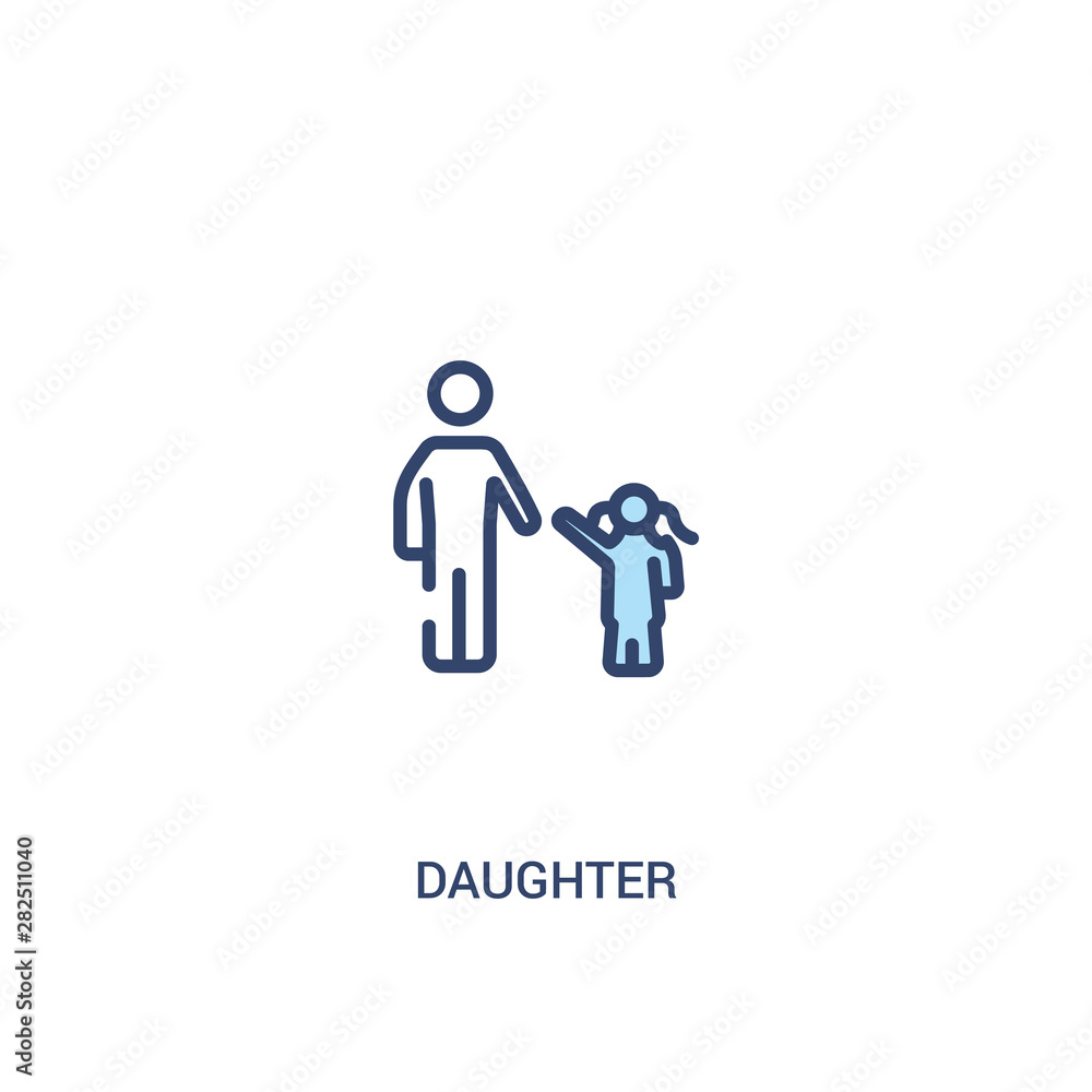daughter concept 2 colored icon. simple line element illustration. outline blue daughter symbol. can be used for web and mobile ui/ux. daughter concept 2 colored icon. simple line element illustration. outline blue daughter symbol. can be used for web and mobile ui/ux.