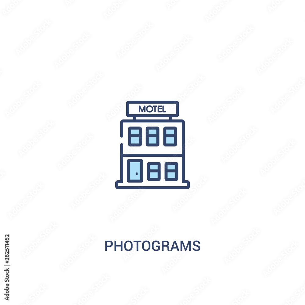 photograms concept 2 colored icon. simple line element illustration. outline blue photograms symbol. can be used for web and mobile ui/ux. photograms concept 2 colored icon. simple line element illustration. outline blue photograms symbol. can be used for web and mobile ui/ux.