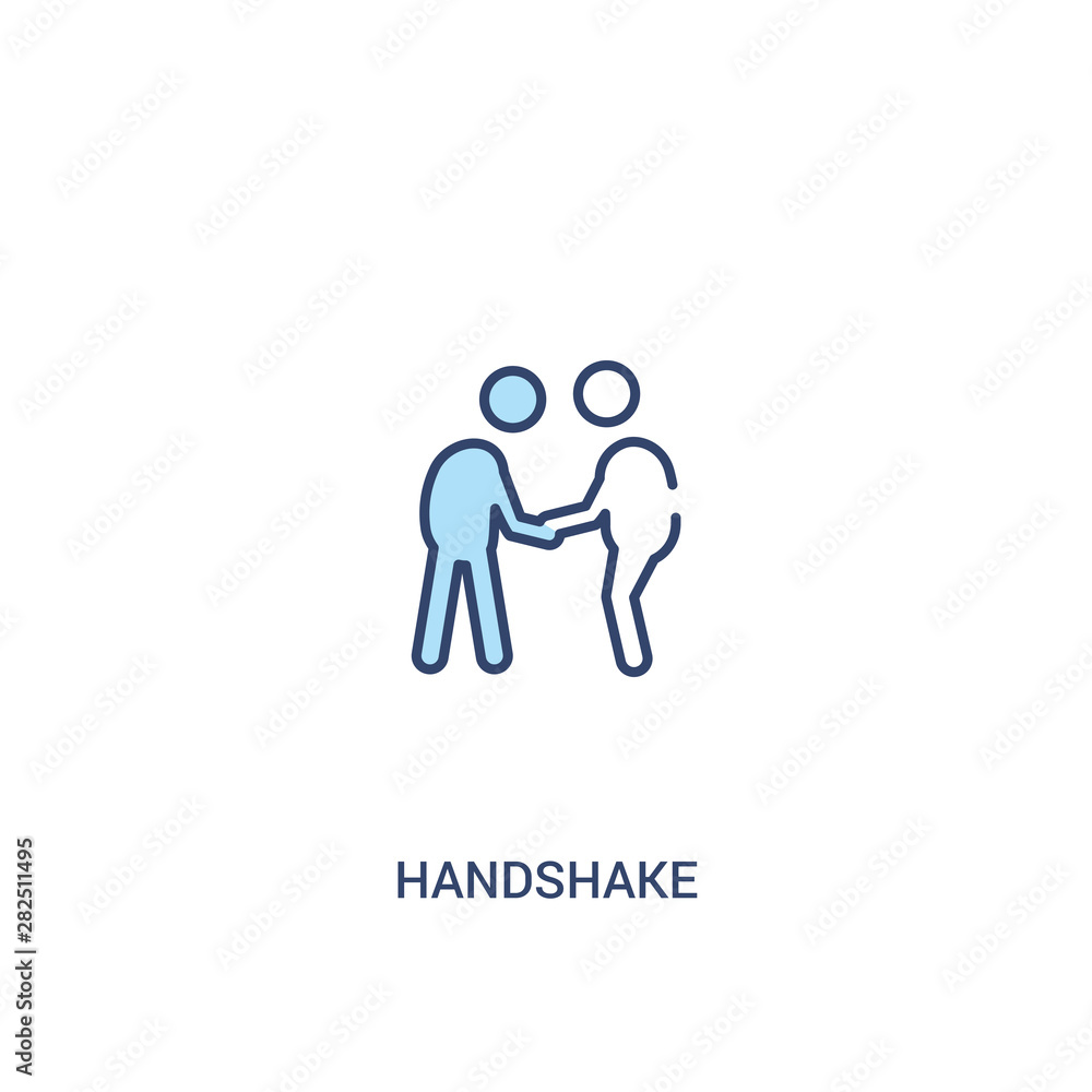 handshake concept 2 colored icon. simple line element illustration. outline blue handshake symbol. can be used for web and mobile ui/ux. handshake concept 2 colored icon. simple line element illustration. outline blue handshake symbol. can be used for web and mobile ui/ux.