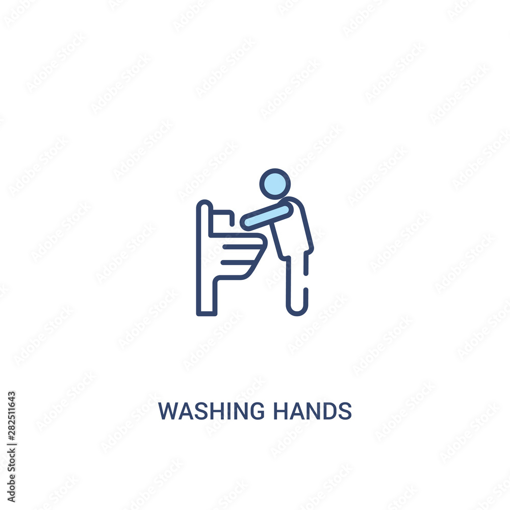 washing hands concept 2 colored icon. simple line element illustration. outline blue washing hands symbol. can be used for web and mobile ui/ux. washing hands concept 2 colored icon. simple line element illustration. outline blue washing hands symbol. can be used for web and mobile ui/ux.