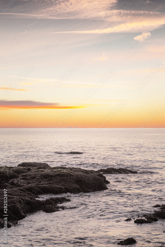 sunrise over the sea in spain sunrise over the sea in spain