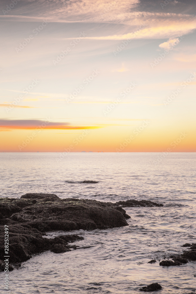 sunrise over the sea in spain