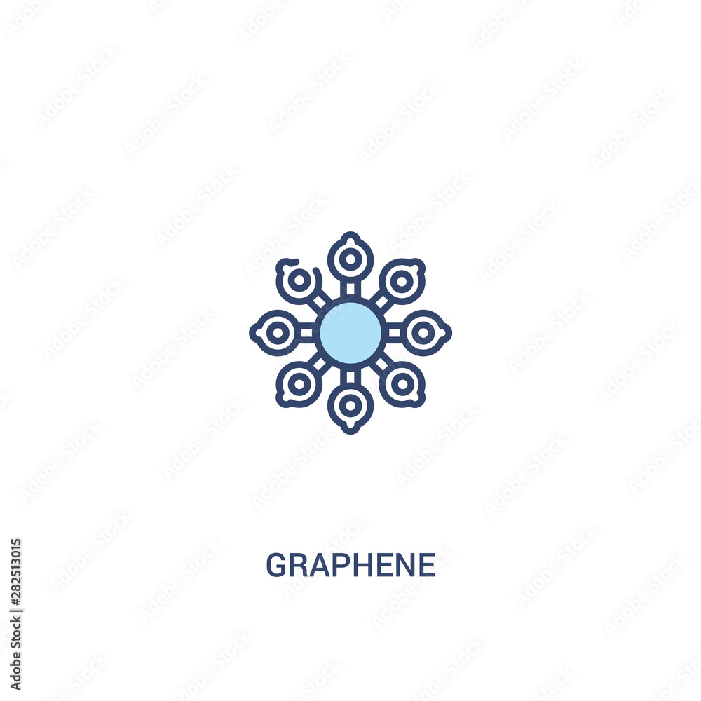 graphene concept 2 colored icon. simple line element illustration. outline blue graphene symbol. can be used for web and mobile ui/ux. graphene concept 2 colored icon. simple line element illustration. outline blue graphene symbol. can be used for web and mobile ui/ux.