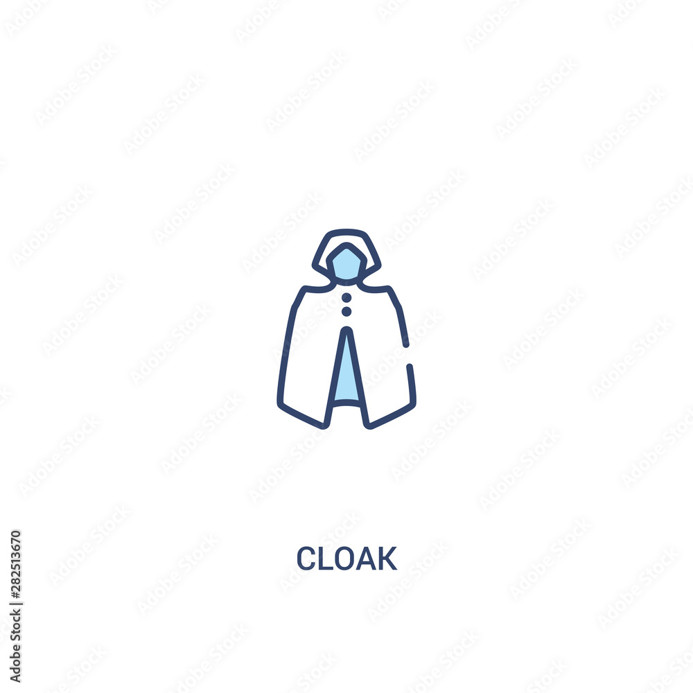 cloak concept 2 colored icon. simple line element illustration. outline blue cloak symbol. can be used for web and mobile ui/ux. cloak concept 2 colored icon. simple line element illustration. outline blue cloak symbol. can be used for web and mobile ui/ux.