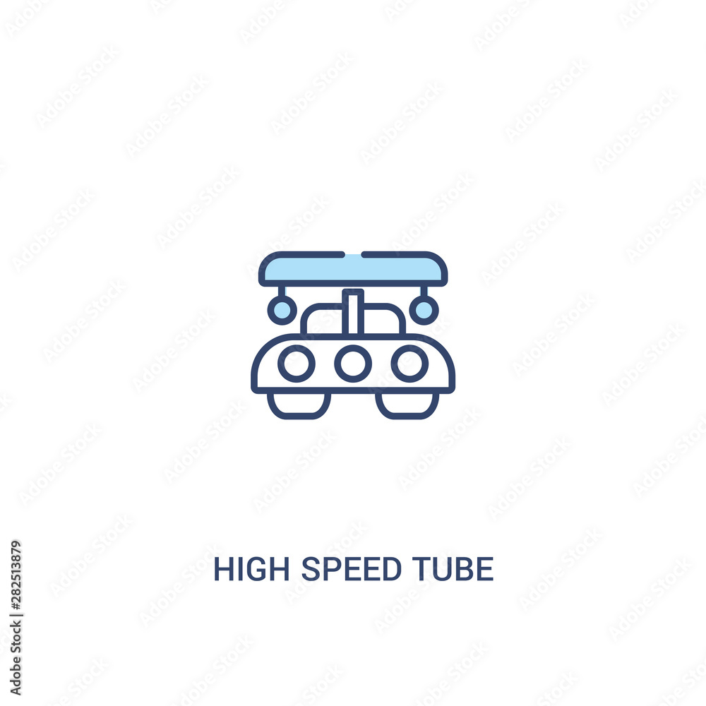 high speed tube concept 2 colored icon. simple line element illustration. outline blue high speed tube symbol. can be used for web and mobile ui/ux. high speed tube concept 2 colored icon. simple line element illustration. outline blue high speed tube symbol. can be used for web and mobile ui/ux.