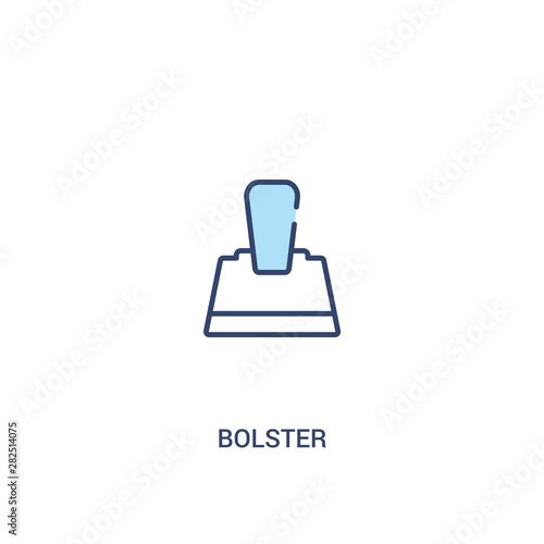 bolster concept 2 colored icon. simple line element illustration. outline blue bolster symbol. can be used for web and mobile ui/ux.