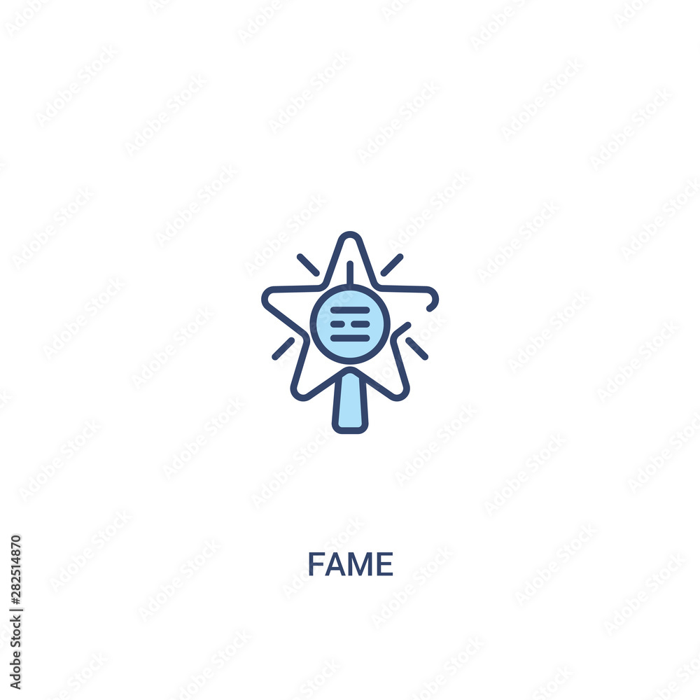 fame concept 2 colored icon. simple line element illustration. outline blue fame symbol. can be used for web and mobile ui/ux. fame concept 2 colored icon. simple line element illustration. outline blue fame symbol. can be used for web and mobile ui/ux.