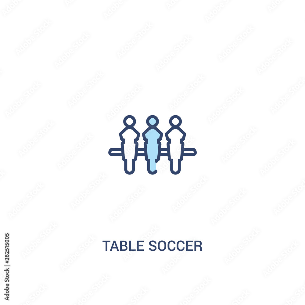 table soccer concept 2 colored icon. simple line element illustration. outline blue table soccer symbol. can be used for web and mobile ui/ux. table soccer concept 2 colored icon. simple line element illustration. outline blue table soccer symbol. can be used for web and mobile ui/ux.