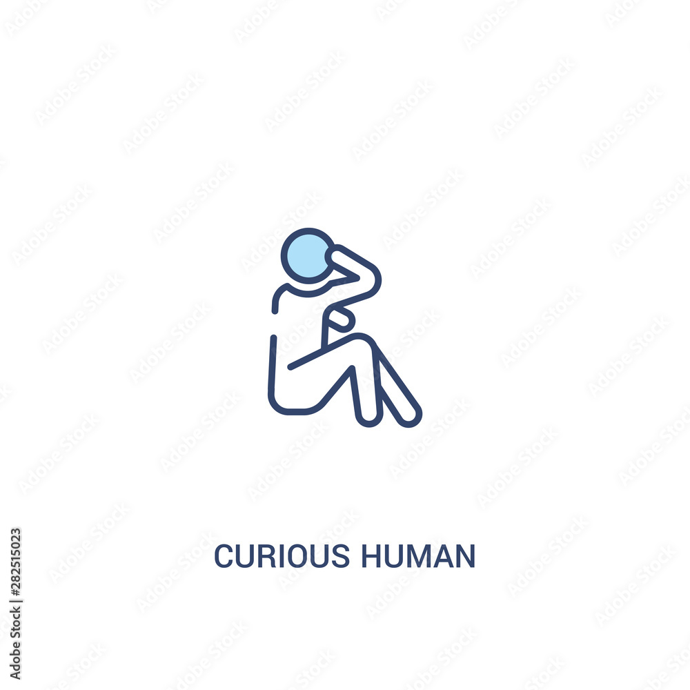 curious human concept 2 colored icon. simple line element illustration. outline blue curious human symbol. can be used for web and mobile ui/ux. curious human concept 2 colored icon. simple line element illustration. outline blue curious human symbol. can be used for web and mobile ui/ux.