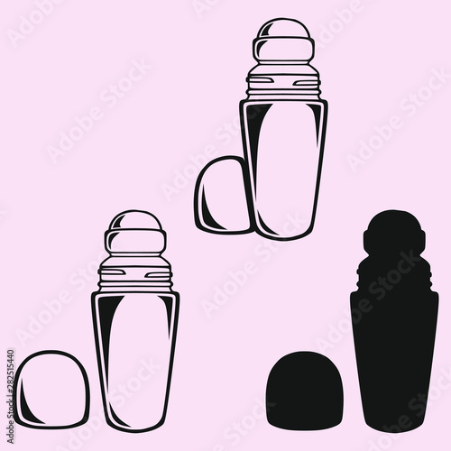 roll-on deodorant vector silhouette 
