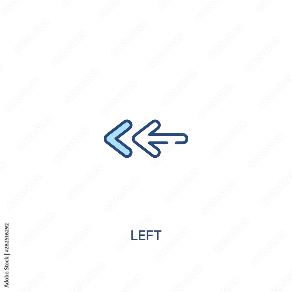 left concept 2 colored icon. simple line element illustration. outline blue left symbol. can be used for web and mobile ui/ux. left concept 2 colored icon. simple line element illustration. outline blue left symbol. can be used for web and mobile ui/ux.